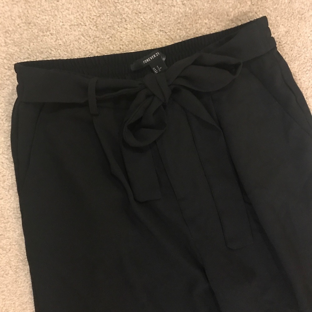 Black Sash Tie Dress Pants Size Small S